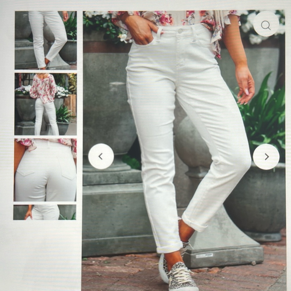 Judy Blue high waist Boyfriend fit jeans in white
